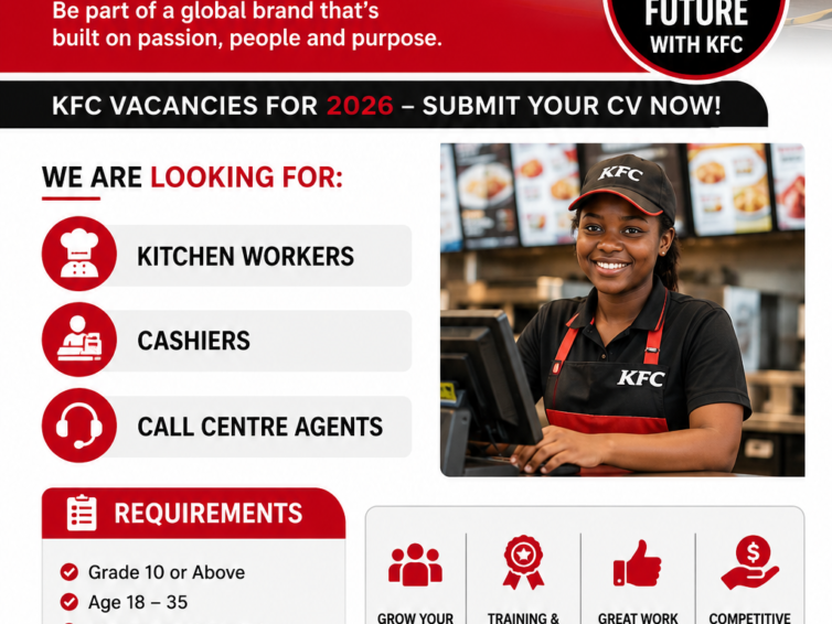 KFC Fast Food Services Learnerships-NQF 3 2026