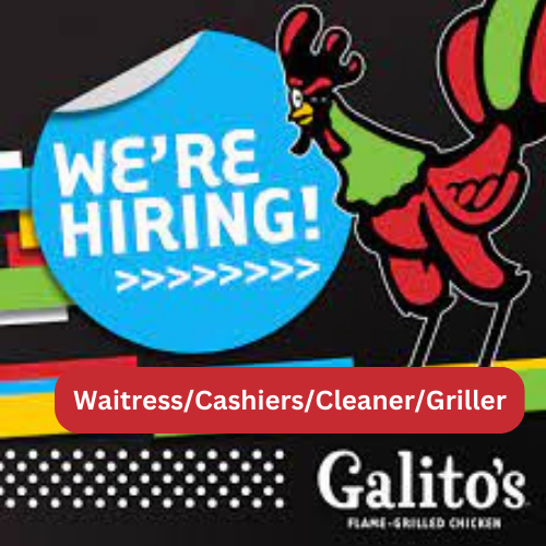 Galito’s: Waitron/Waiter | Griller | Cashier | Prepper | Driver