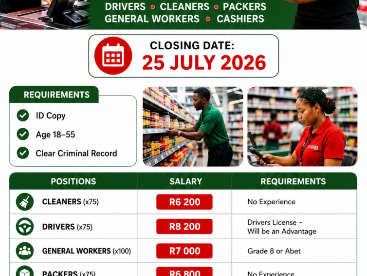 Spar: Cashiers, Cleaners Packers Jobs Available 2026