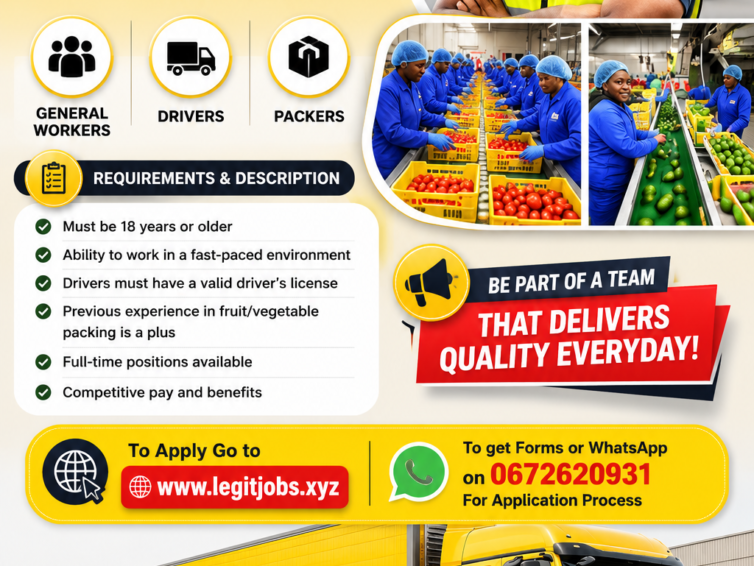 ZZ2 Farm Now Hiring: Opportunities for General Workers and Drivers in South Africa