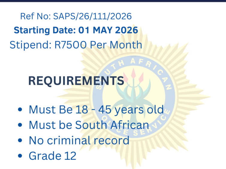 SAPS 2026 Intake and Career Development Apply now