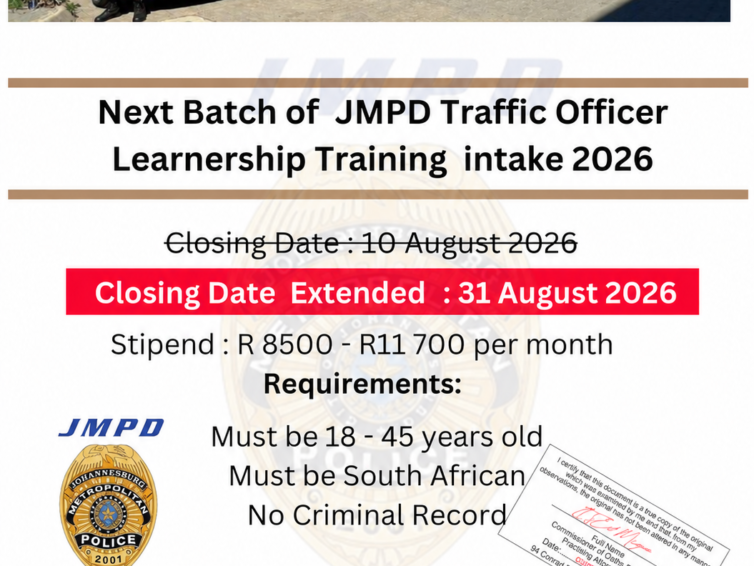 Metro Police and Traffic Learnership Programme 2026