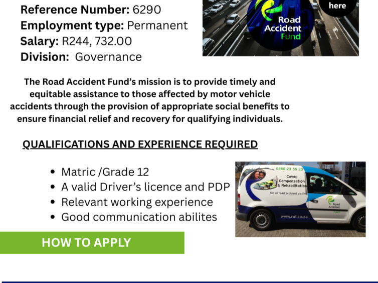 Road Accident Fund: Driver/Messenger x70