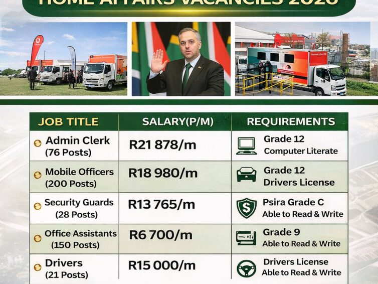 HOME AFFAIRS: VACANCIES 2026