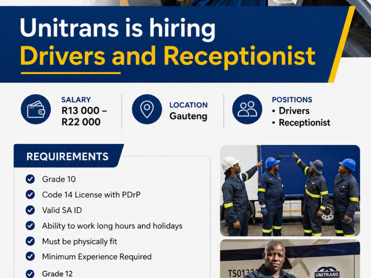 Unitrans: Receptionist And Ultra-heavy Motor Vehicle Driver