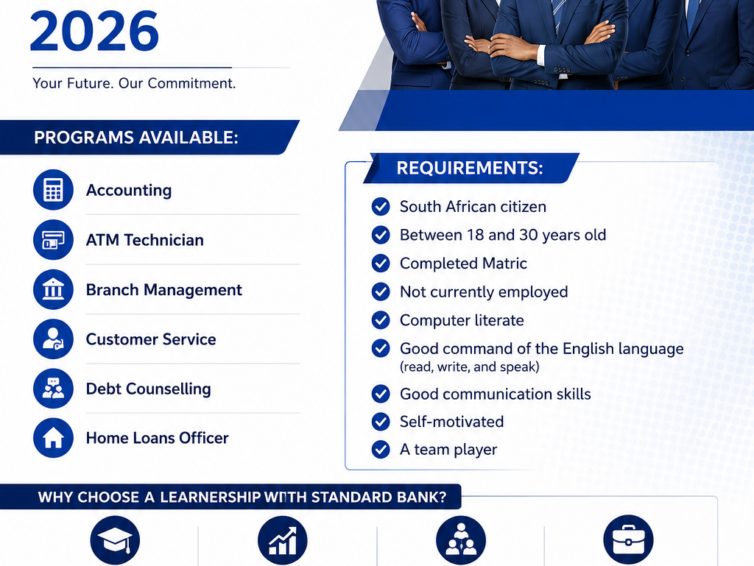 Standard Bank Learnerships 2026