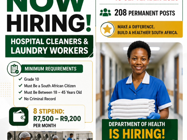 Department of Health: Stores Assistant, Drivers And Client Information Clerk Vacancies 2026