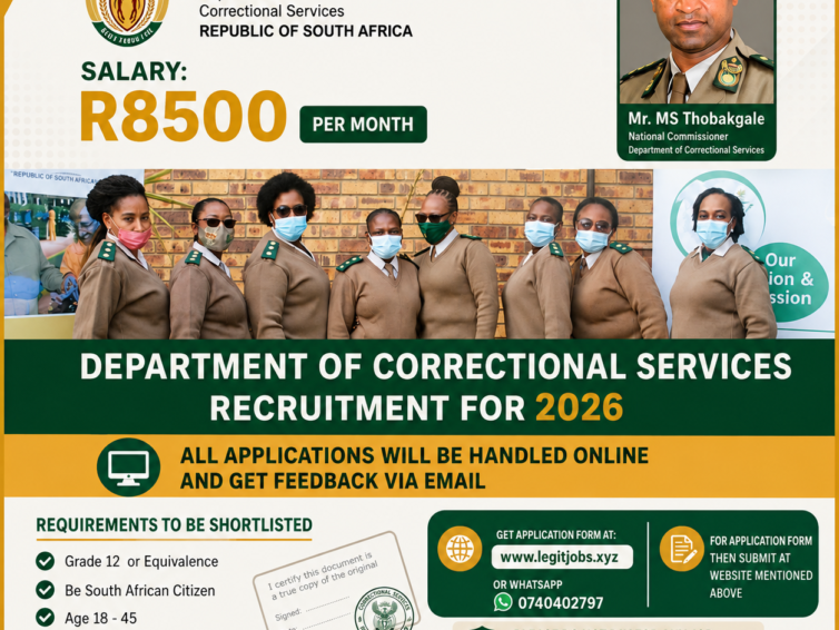 Department of Correctional Services Recruitment 2026 Apply Online